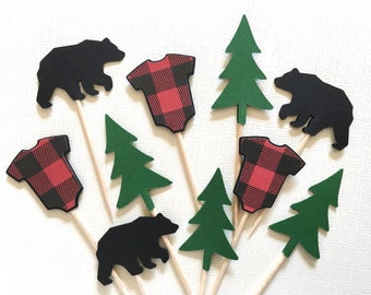 buffalo plaid baby shower favors