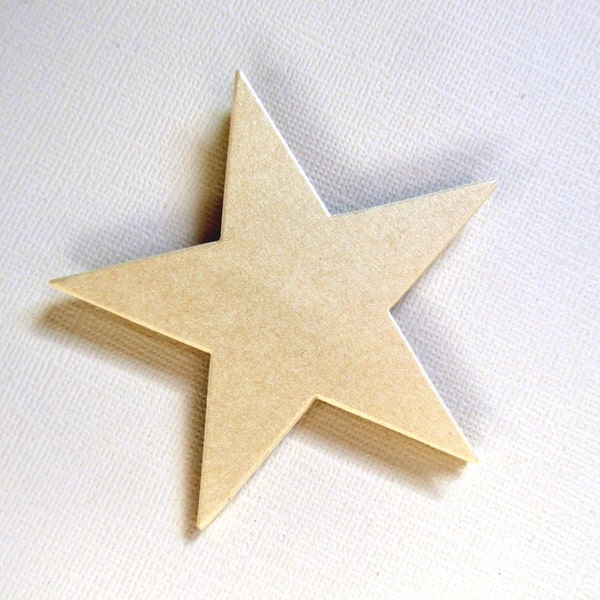 Gold Shimmer Stars, Large, 3 inch, Scrapbooking, Embellishments, Holidays, Christmas, Set of 20