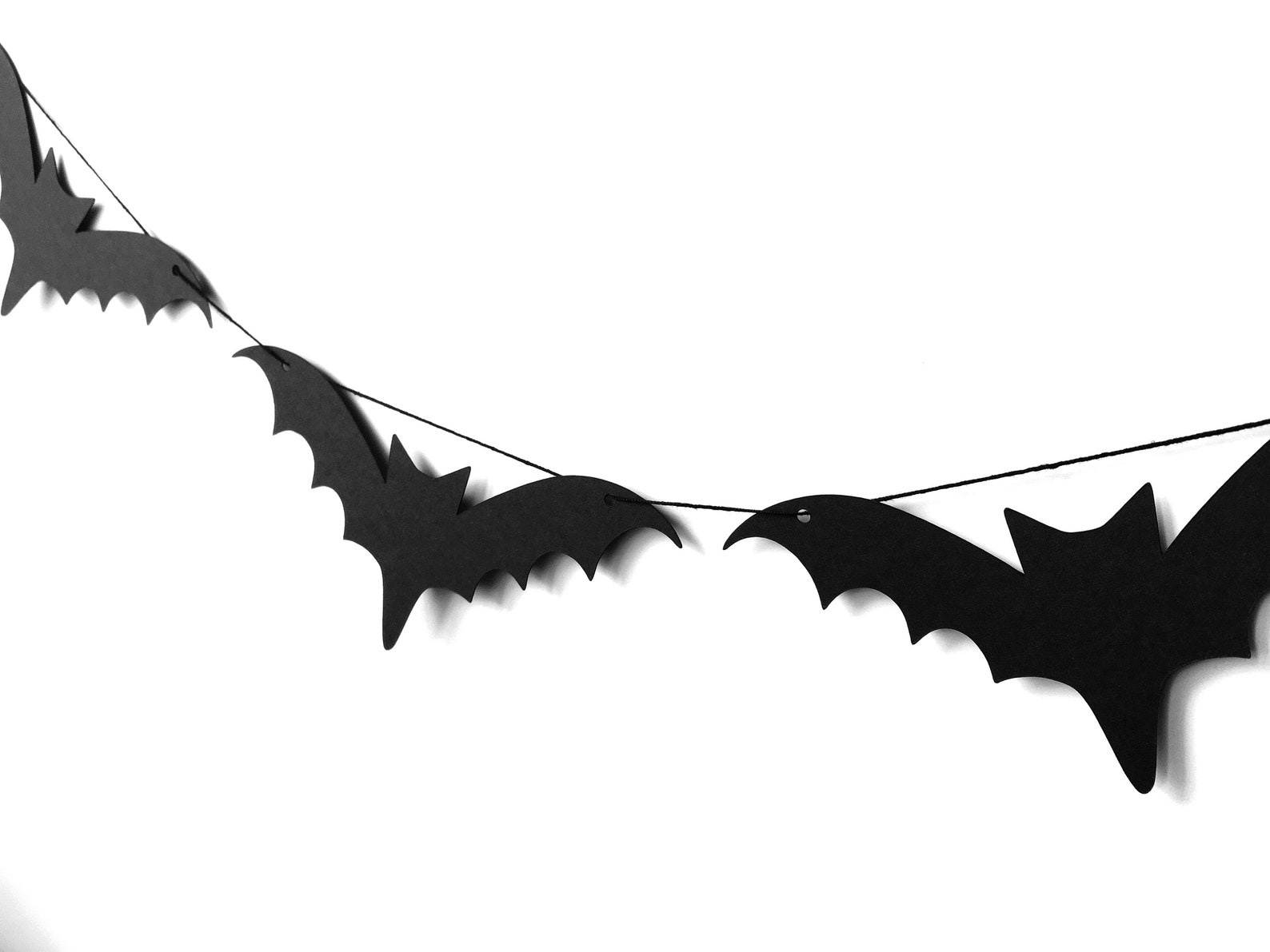 Halloween Bat Garland Bunting Party Decor October Birthday Etsy