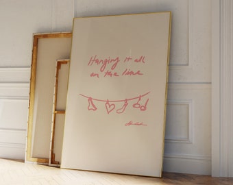 Hanging It On The Line Print: Mid-Century Modern Art