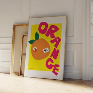 Oranges Poster - Fruit Poster - Pop Art Print - Food Illustration - Fruit Market Print - Citrus Poster Print - Orange Poster Print