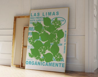 Lime fruit kitchen wall art print