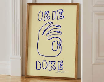 Okie Doke Printのトレンディなウォールアート、ミッドセンチュリーモダンプリント