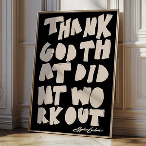 Impresión "Hindsight 20/20", arte mural retro, estilo moderno de mediados de siglo, arte mural estético, impresión tipográfica, impresión de carta de amor, póster de poesía