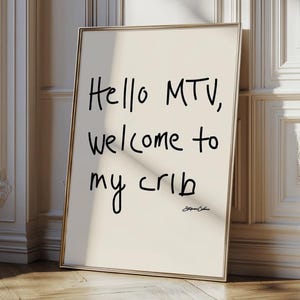 こんにちは、MTV、My Crib Print、ミッドセンチュリーモダンウォールアートへようこそ