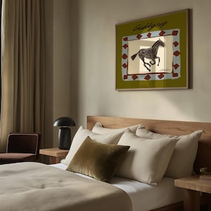 Impresión artística de pared horizontal Giddyup Horse, ilustración de vaquero del suroeste imagen 15