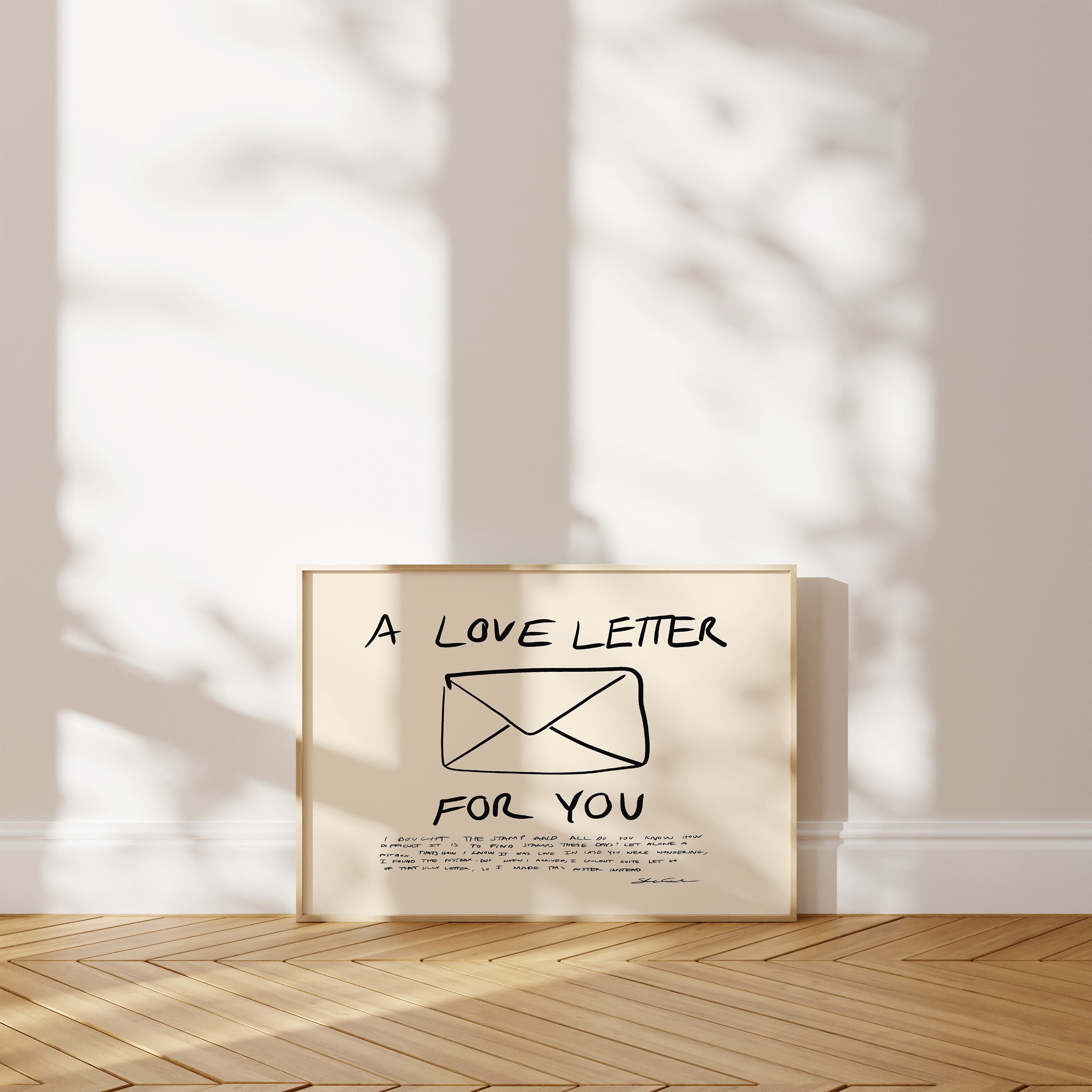 Love Letter for You Print: Mid Century Modern Bauhaus Wall Art - Etsy