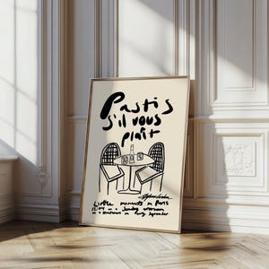 Pastis Please Poster, Vintage Bar Cart Decor, Paris France Print, French Drinks Print, Cocktail Prints, Mid Century Modern, Kitchen Wall Art