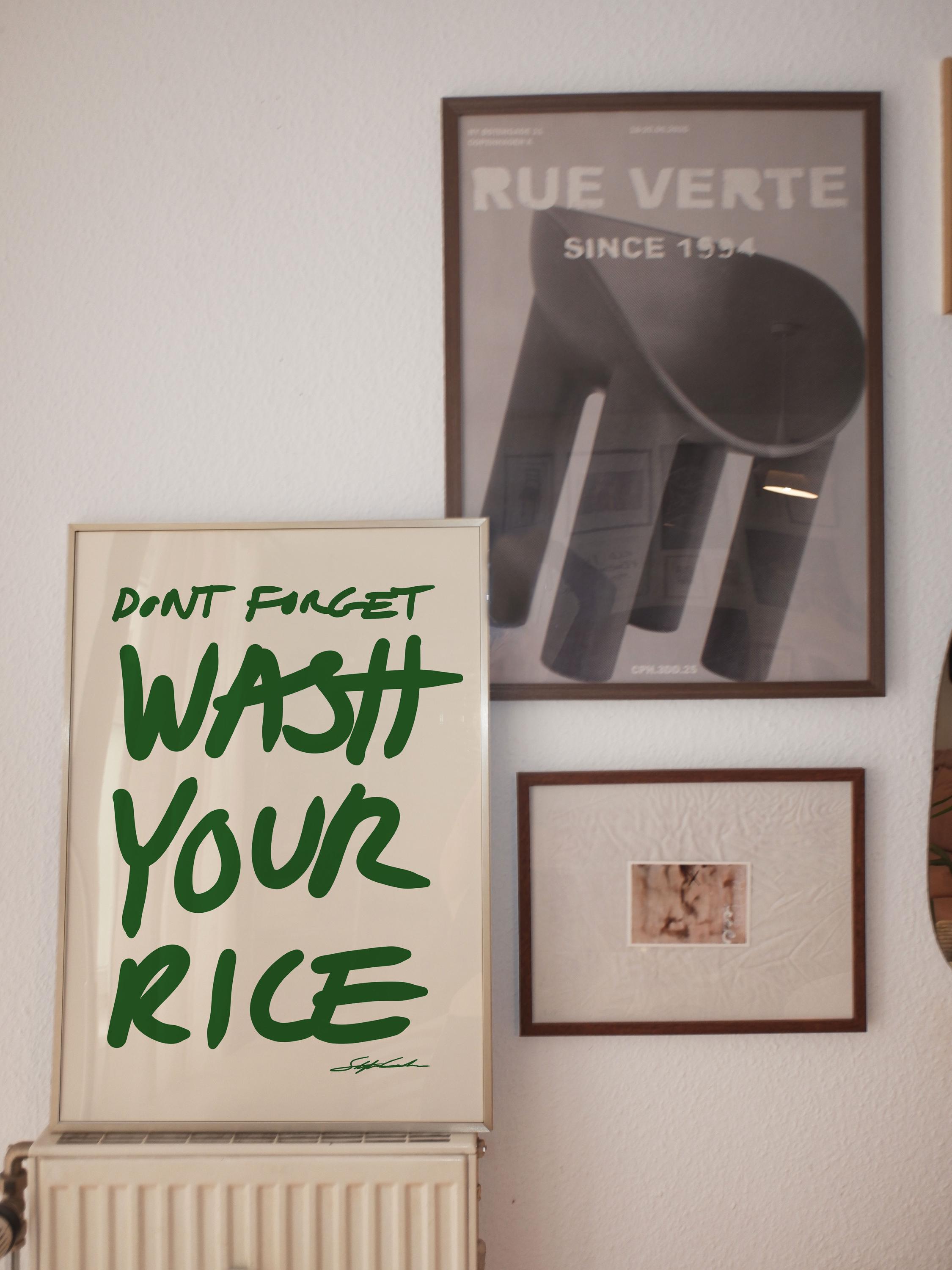 Wash Your Rice Poster: Mid-century Modern Kitchen Print - Etsy