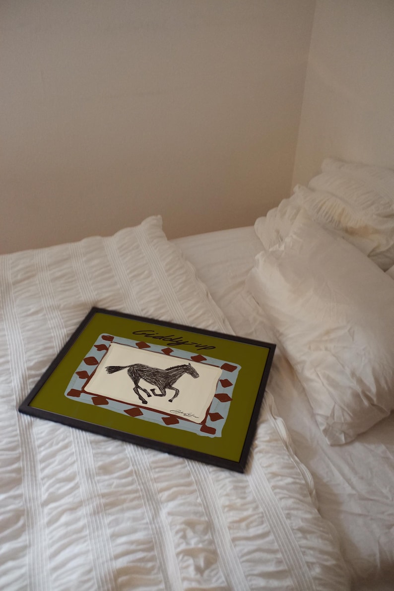 Impresión artística de pared horizontal Giddyup Horse, ilustración de vaquero del suroeste imagen 19