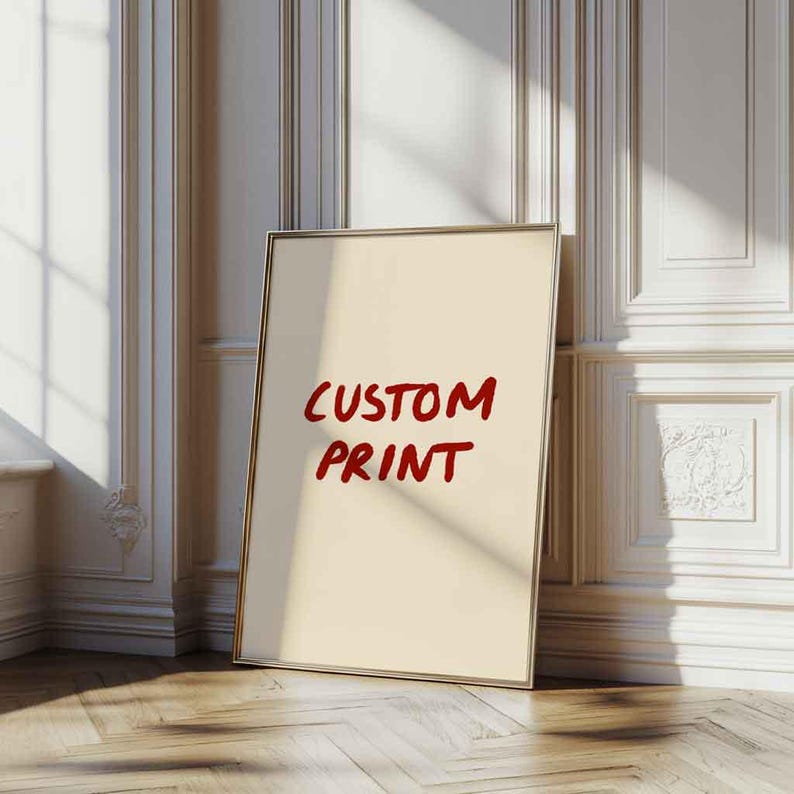 typography poster that is custom and personalizable. kunstbystephie original handdrawn