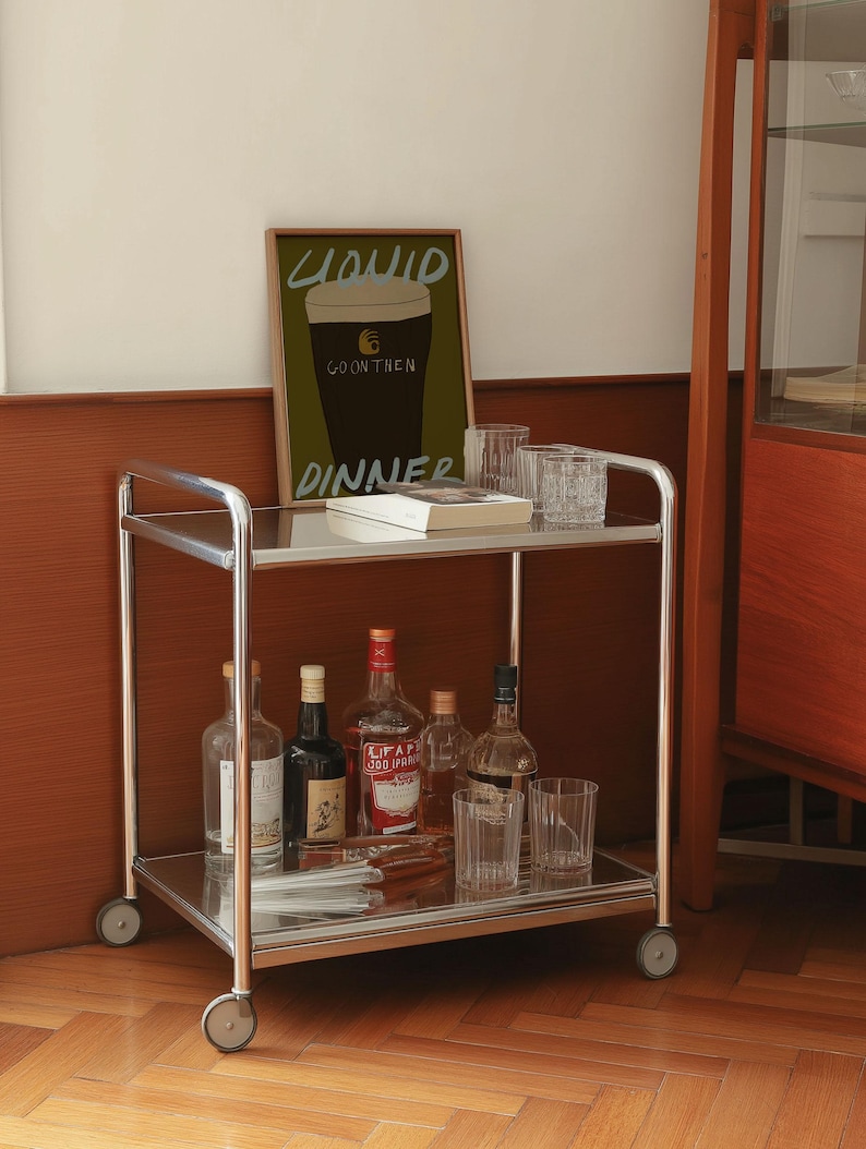 Liquid Dinner Guinness Beer Print: Irish Wall Art for Kitchen and Bar Cart image 4