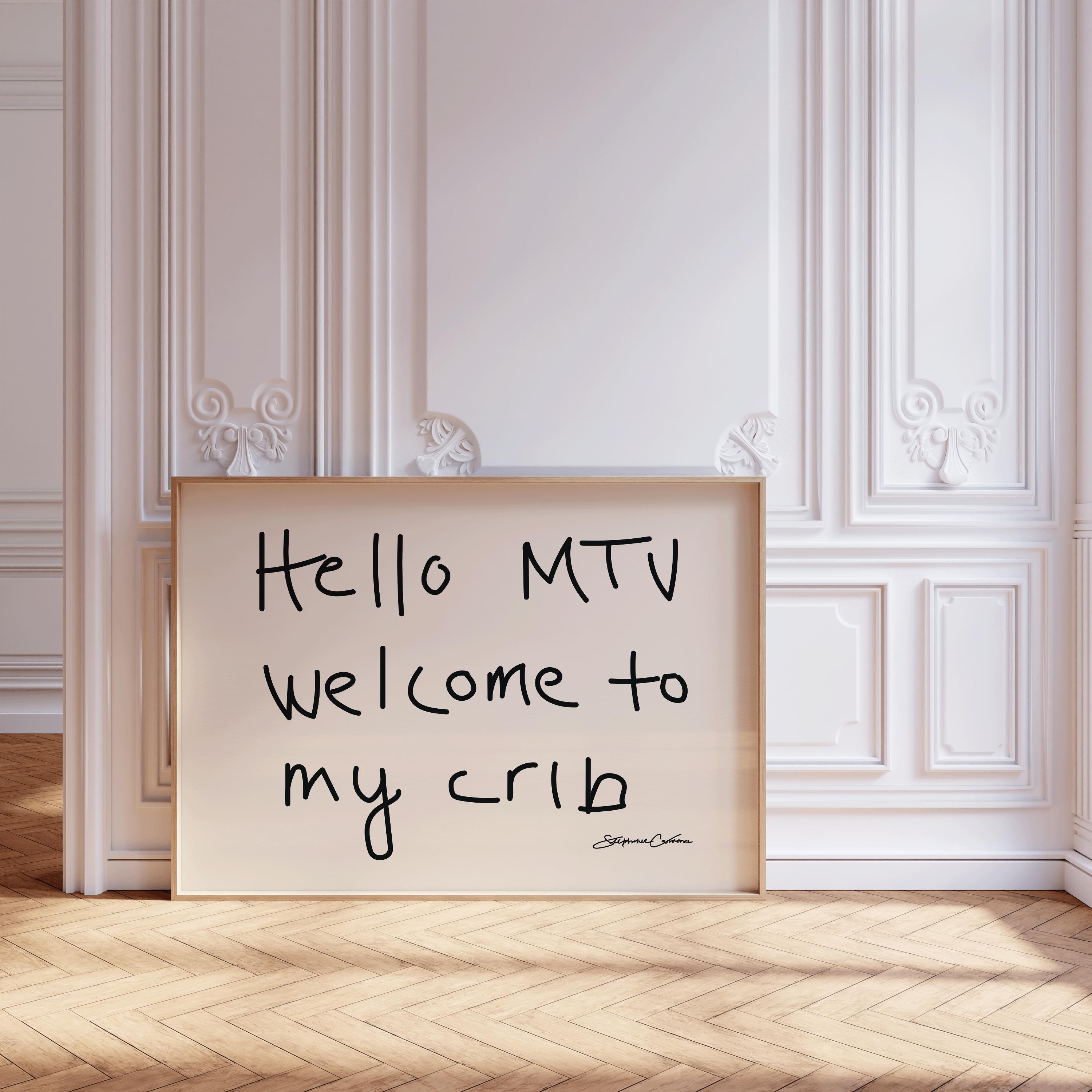 フランスのビンテージ看板文字KIDIMO 「DESIGN」 Hi MTV, Welcome to My Crib Print: Horizontal Bauhaus Typography