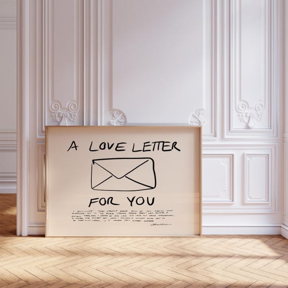 Love Letter Print: Horizontal Typography Matte Wall Art - Etsy