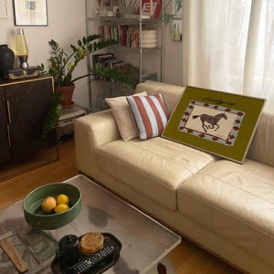 Impresión artística de pared horizontal Giddyup Horse, ilustración de vaquero del suroeste imagen 17