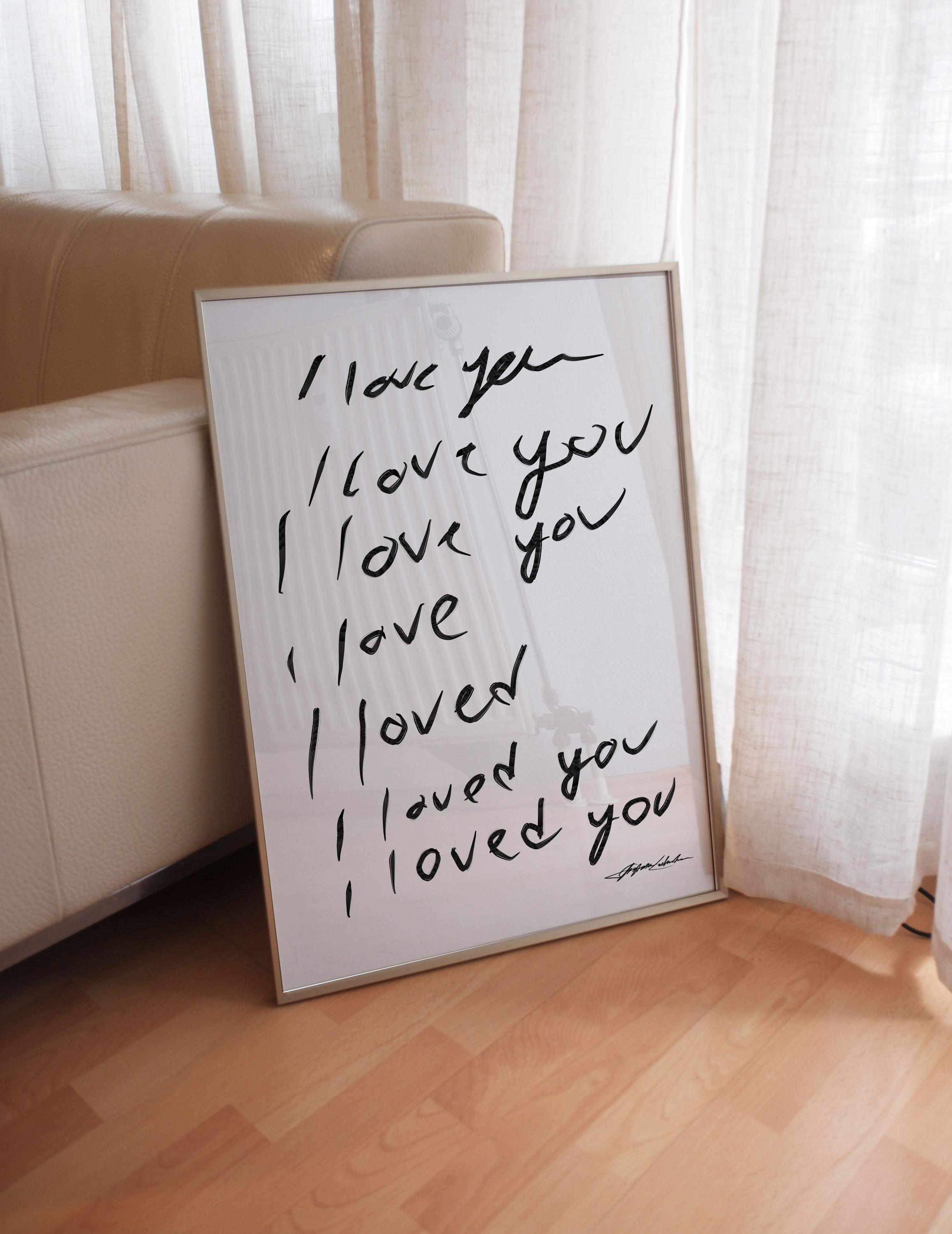 love your  洋書 インテリア I Love(d) You Print: Mid Century Modern Typography Wall Art, BW
