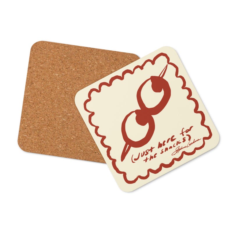 Cork-back coaster