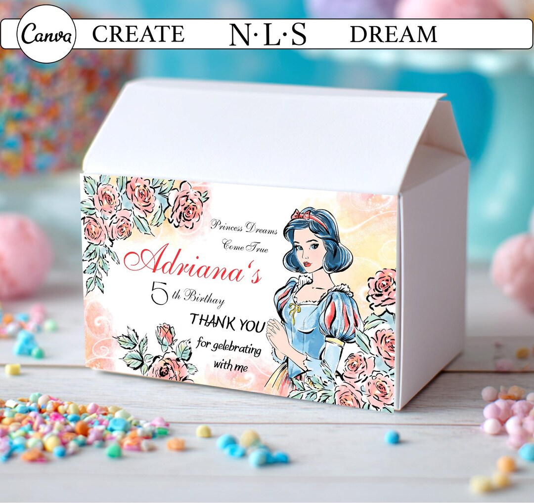 Princess Gable Box Princess Gable Sticher Box, Lable Printable Iditable Princess - Etsy