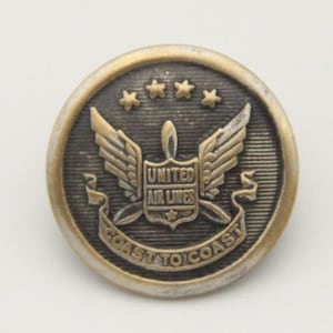 Vintage United Airlines Logo Brooch Pin: UA Pilot Flight Attendant Gift