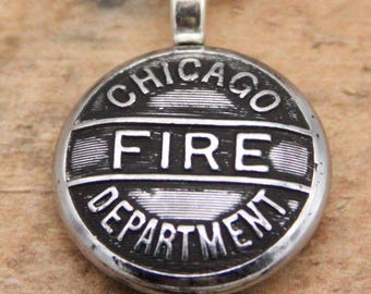 Chicago Fire Necklace Windy City FD: Firefighter Pendant