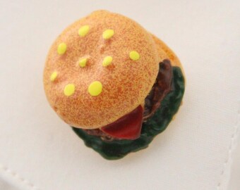 Hamburger Lapel Pin: Play Foodie Tie Tack