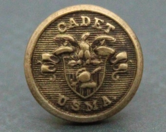 Army Cadet Tie Tack: Brass Eagle Crest Military Lapel Pin