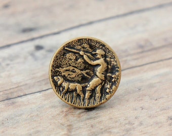 Hunter Tie Tack Duck Hunting lapel pin Big Game Gun Dog Deer Hunt Gift for Men made with a metal button