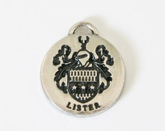 Family Crest Pendant Charm Coat of Arms Personalized READ FULL DESCRIPTION before ordering please - personalized with your family crest