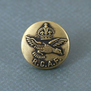 Vintage RCAF Button Tie Tack: Royal Canadian Air Force Lapel Pin