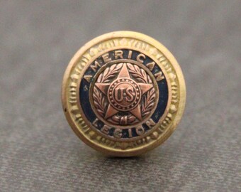Broche de lapela vintage da Legião Americana - Tom de latão