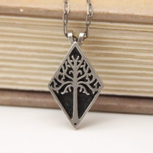 Yggdrasil Necklace Accessory Norse Mythology Fantasy Ren Faire Larp - made with a button with a tree
