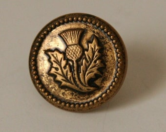 Scottish Thistle Tie Pin: Vintage Button Lapel Pin