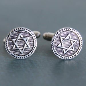 Star of David Cufflinks Jewish Judaism Cuff Links Mens Accessories made with small charms