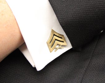 Marine Sergeant Rank Cuff Links Military Cufflinks US Marines USMC Accessories