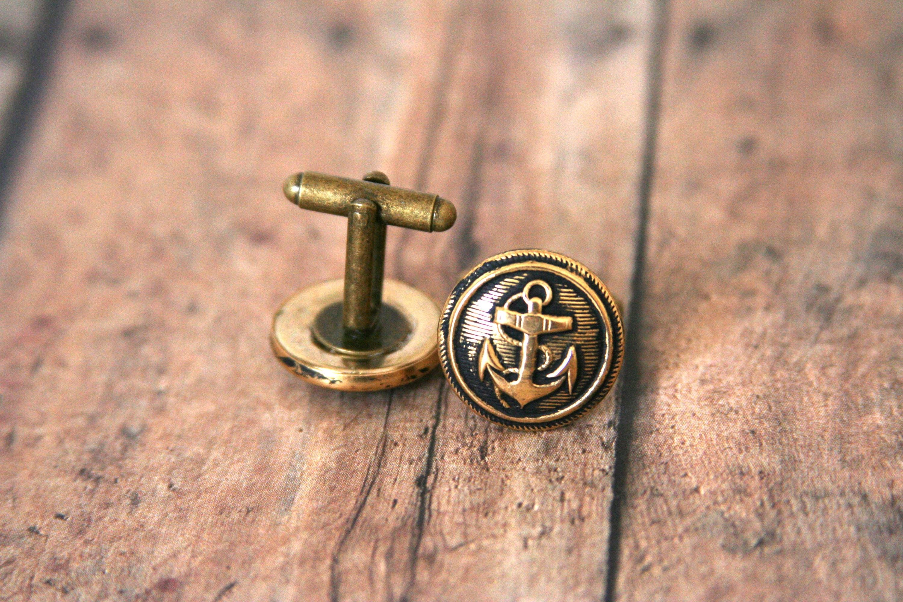 Boutons De Manchette Ancre Marine Punk Rock - Ancre Nautique Viking Argenté - Accessoire Chemise Smoking Marin