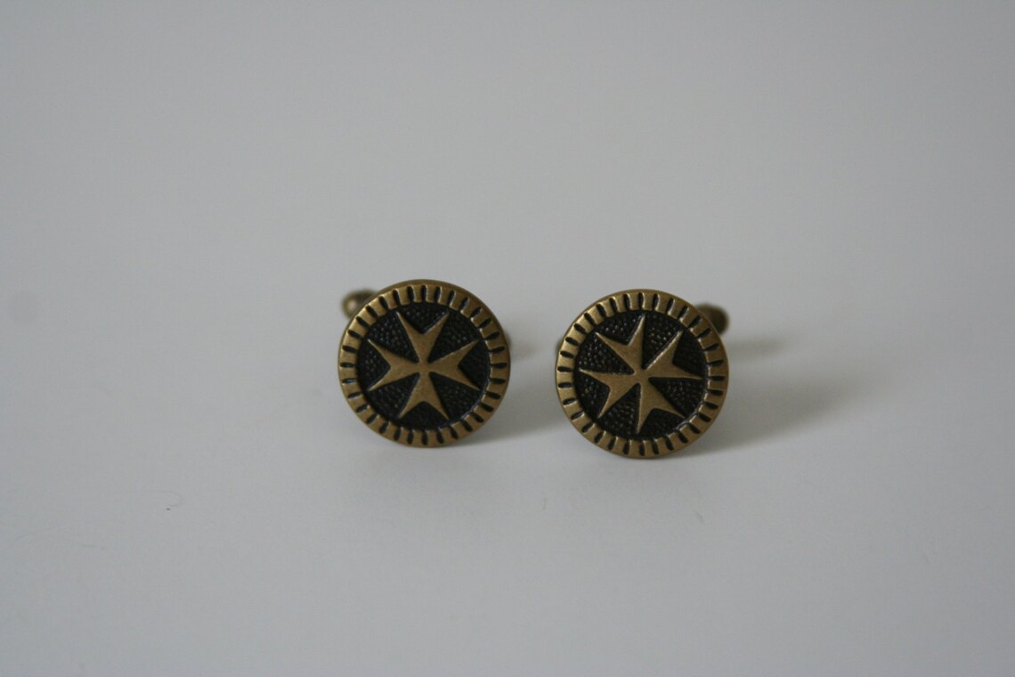 Maltese Cross Cufflinks Knights of Malta Cufflinks made with Etsy