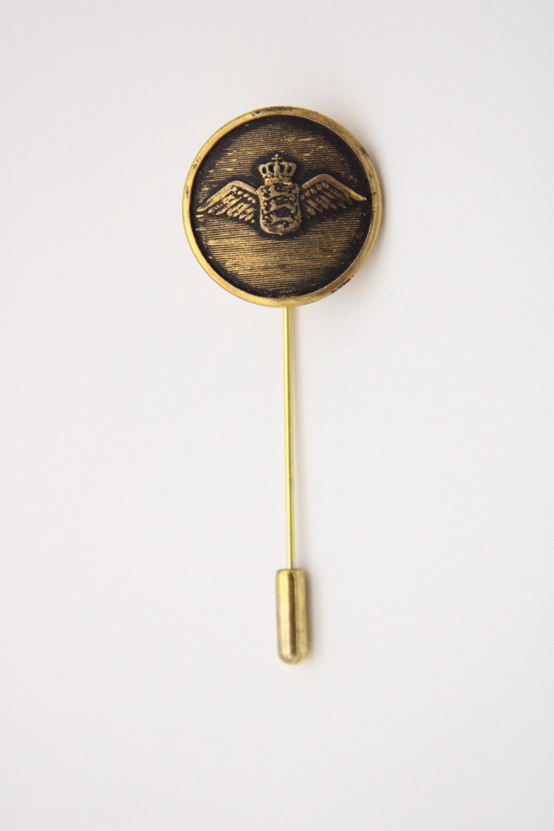 Vintage Royal Danish Air Force Stick Pin: Brass Uniform Button - Etsy