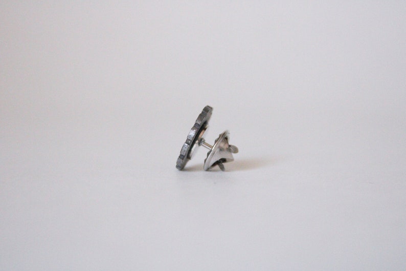 Air Force Achievement Lapel Pin Military Medal Tie Tack Silver Tone Gear Award made with a military medal