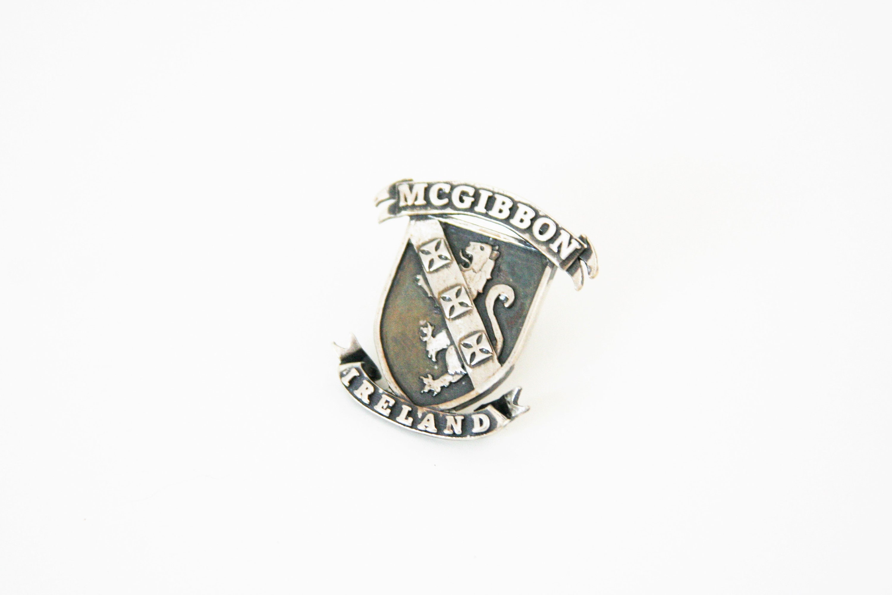 Custom Coat of Arms Family Crest Lapel Pin — Angle Ah