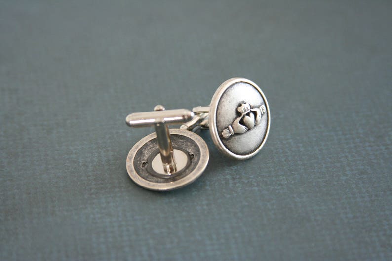 Claddagh Cufflinks Irish Cuff links Mens Accessories made Etsy