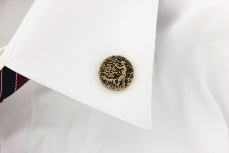 Hunter Tie Tack Duck Hunting lapel pin Big Game Gun Dog Deer Hunt Gift for Men made with a metal button