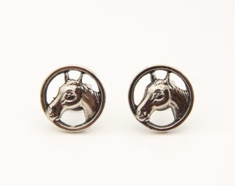 Horse Earrings Prize Stallion Accessories Equestrian Jewelry