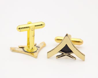 Lance Corporal Rank Cuff Links Military Cufflinks US Marines USMC Accessories