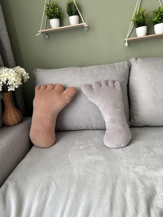 Huge Big Toe Foot Pillow, Funny Plush Foot Cushion, Weird Quirky 