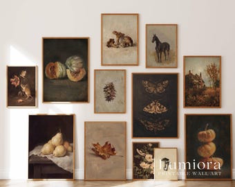 700+ Autumn & Halloween Wall Art Set, Vintage Fall Gallery Wall, Moody Spooky Prints, Dark Academia Decor, Halloween Poster Bundle, image 10