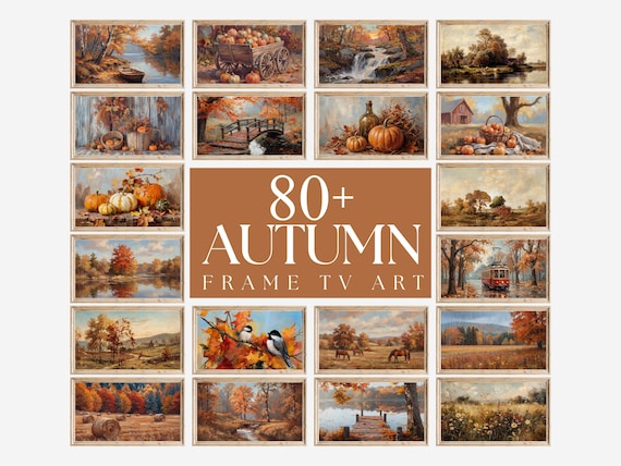 80+ Fall Autumn Frame Tv Art Bundle