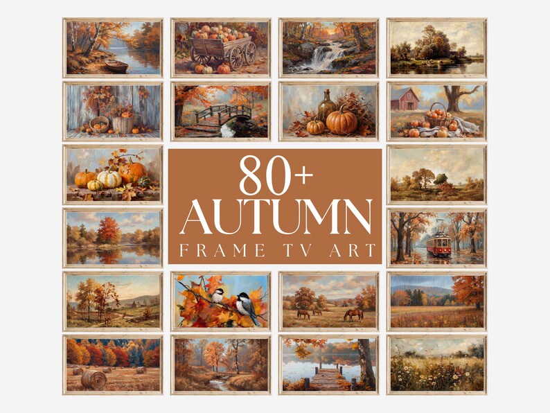 80+ Fall Autumn Frame Tv Art Bundle