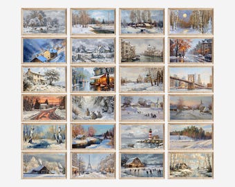 Winter Frame TV Art Set | 110+ Winter Screensaver Bundle | Snowy Landscape TV Art | Seasonal Samsung Frame TV Art, image 3