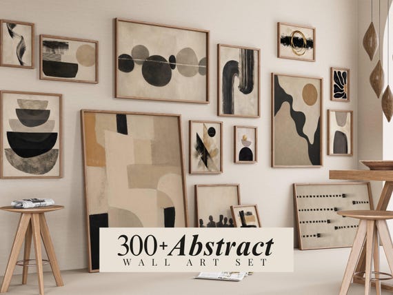 300+ Abstract Wall Art Set