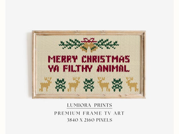 Christmas Quote Wall Art for Samsung Frame TV